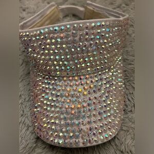 Rhinestone adjustable sun visor, beautiful condition!